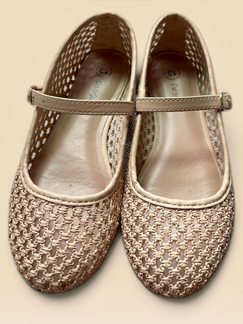 Cat & Jack Girls' Tan Mary Jane Shoes